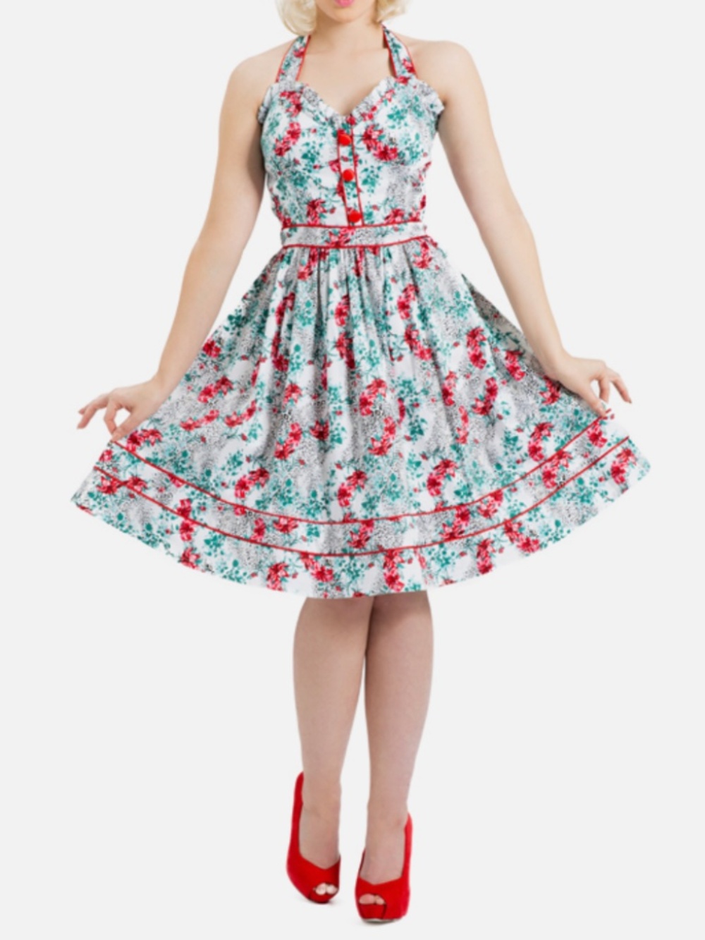Voodoo Vixen Floral Swing Dress